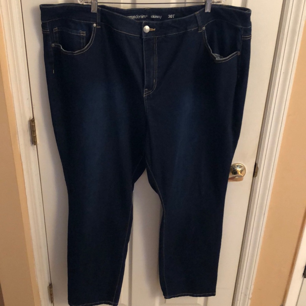 Avenue Denim Blue Denim Skinny Jeans Sz 30T